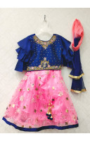 All Over Stoned And Embroidery Worked Kids Lehenga (KR1277)